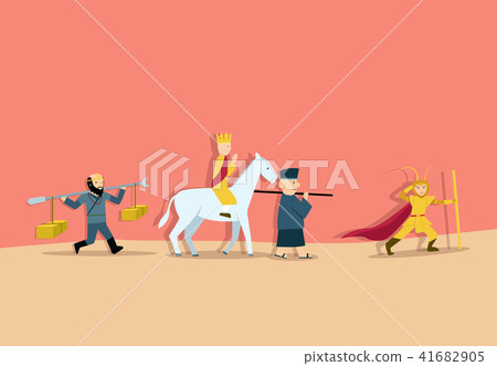 Journey to the West in flat art, vector Journey to the West in flat art, vector 41682905