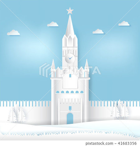 Spasskaya tower of Kremlin, Moscow in Russia Spasskaya tower of Kremlin, Moscow in Russia 41683356