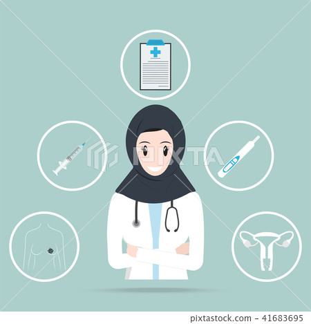 Gynecology and Muslim Doctor with Breast cancer 41683695