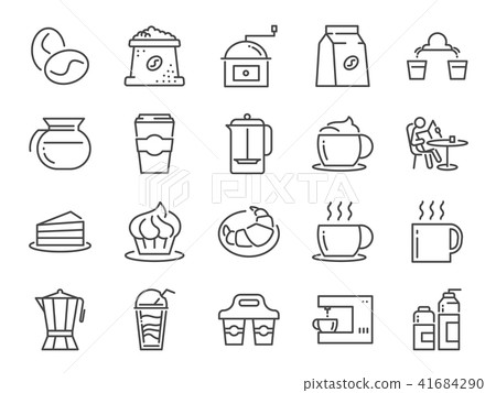 Coffee shop icon set. 41684290