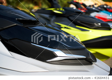 Water scooters in a row 41684431