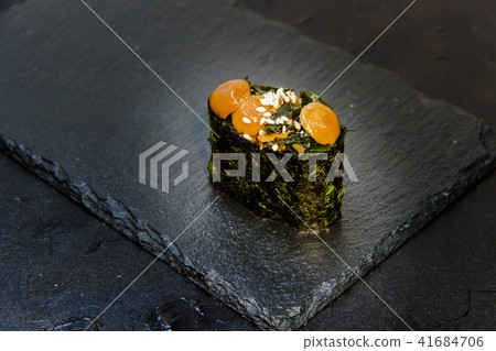 Sushi roll with vegetables. Japanese food. 41684706