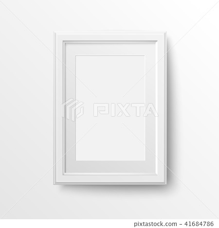 White frame for photos. 41684786