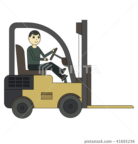 Forklift truck. Fork loader Forklift truck. Fork loader 41685256