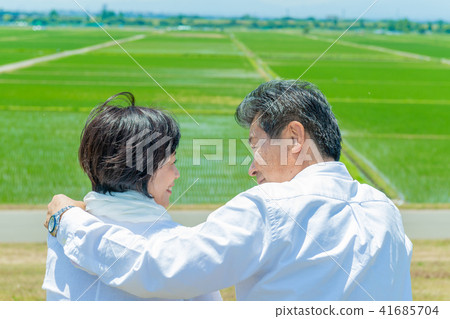 Senior couple, blue sky, Second life 41685704