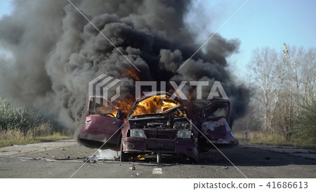 Car On Fire, Car Explosion 41686613