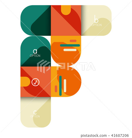 Infographics option and step by step in rounded squares, element of chart, graph, diagram with Infographics option and step by step in rounded squares, element of chart, graph, diagram with 41687206