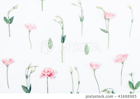 Floral pattern made of pink flowers Floral pattern made of pink flowers 41688985