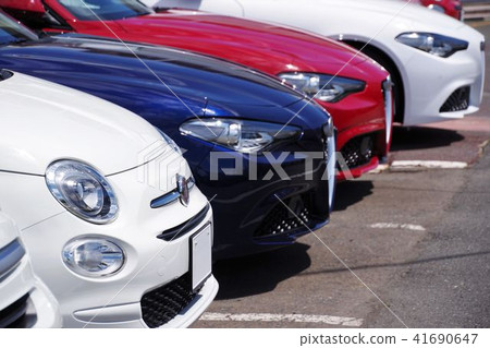Car imported cars that line up with dealers 41690647