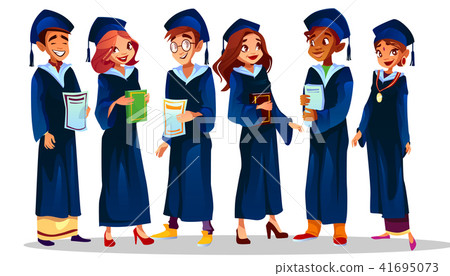 College university graduates vector illustration 41695073