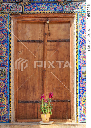 Decorated wall of Nasir Ol-Molk mosque Decorated wall of Nasir Ol-Molk mosque 41695986