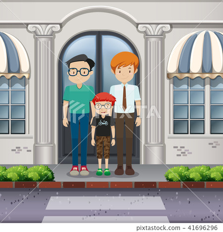 LGBT Adoption Family Crossing the Road 41696296