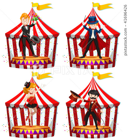 Set of circus entertainers 41696426