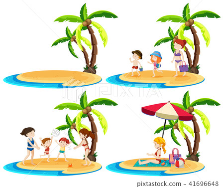 A Set of Family at Island 41696648