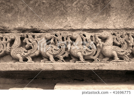 Friezes of Swana at the base of temple, Halebidu 41696775