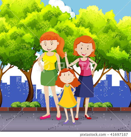 LGBT Adoption Family at the Park 41697187