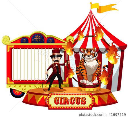 A Circus Show on White Background A Circus Show on White Background 41697319