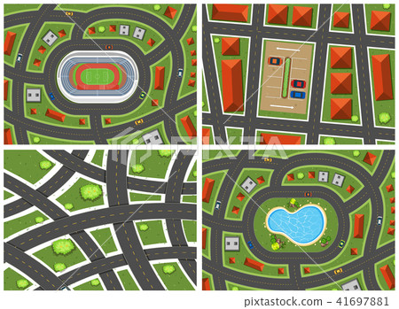 A Set of Map Ariel View 41697881