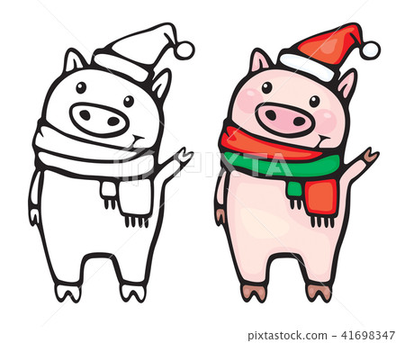Vector  funny pigs. 41698347
