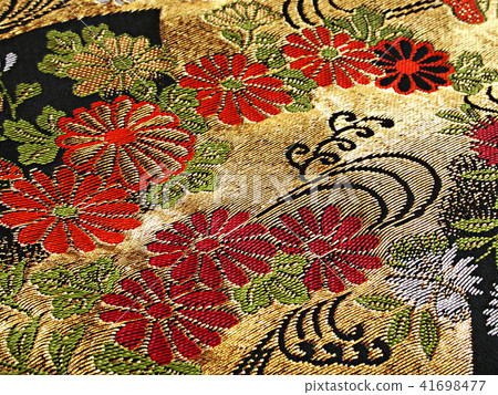 Nishijin-ori with a typical Japanese pattern design woven with gold 41698477