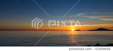 Sunset in the Gulf of La Spezia - Italy Sunset in the Gulf of La Spezia - Italy 41699088