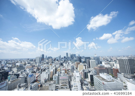 名古屋城市風景·從電視塔的名古屋視圖 名古屋城市風景·從電視塔的名古屋視圖 41699184