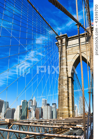 Lower Manhattan  from Brooklyn Bridge ,New York 41699700