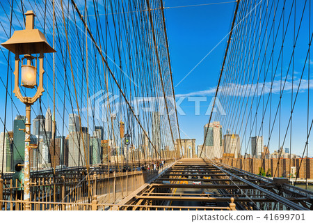 Lower Manhattan  from Brooklyn Bridge ,New York 41699701