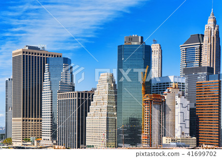Lower Manhattan  from Brooklyn Bridge  ,New York 41699702