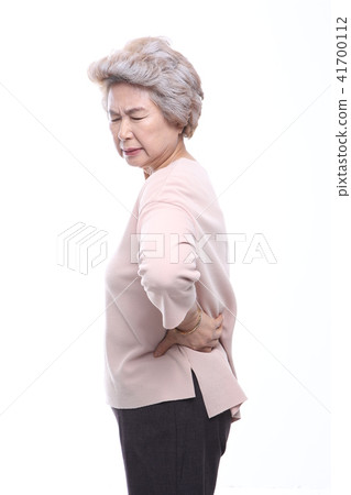 Asian woman facial expression, senior, middle aged, old, grandmother, close up, pain, illness, sadness, suffering, healthy 41700112