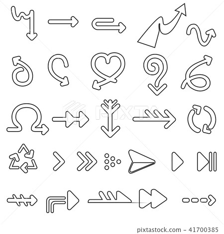 Arrow icon black and white material Arrow icon black and white material 41700385