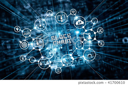 Blockchain technology and network concept. 41700610