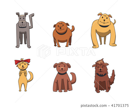 Cool cartoon dog smiling puppy logo character Vector Image