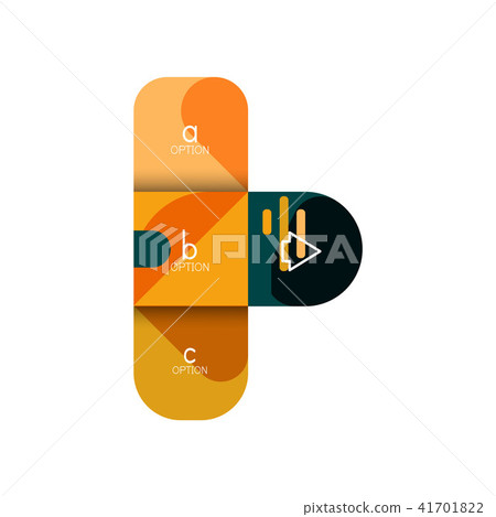 Infographics option and step by step in rounded squares, element of chart, graph, diagram with 41701822