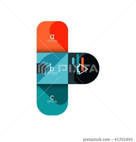 Infographics option and step by step in rounded squares, element of chart, graph, diagram with 41701893