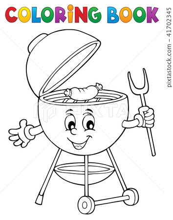 Coloring book barbeque theme 3 41702345