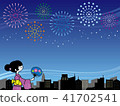 Summer festival and fireworks festival 41702541
