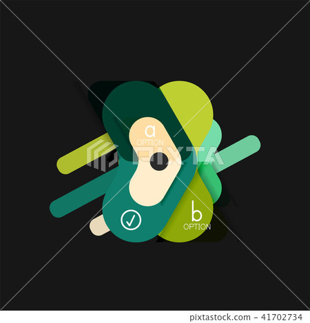 Flat design geometric infographics, arrow shape vector sticker or label, price tags, offer promotion 41702734