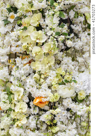 Beautiful flowers background for wedding scene 41703273