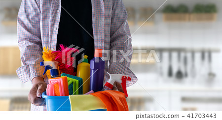 man cleaning service concept clean room and man cleaning service concept clean room and 41703443
