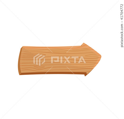 Wooden sign in shape of arrow. Brown board with natural texture and place for text. Flat vector Wooden sign in shape of arrow. Brown board with natural texture and place for text. Flat vector 41704772