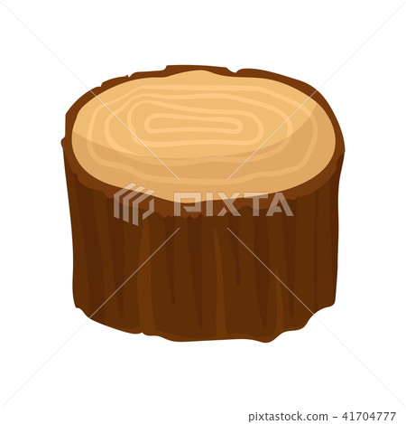 Brown stump of old dry tree with annual growth rings. Natural forest element. Organic wooden Brown stump of old dry tree with annual growth rings. Natural forest element. Organic wooden 41704777