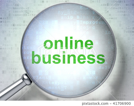 Finance concept: Online Business with optical glass Finance concept: Online Business with optical glass 41706900