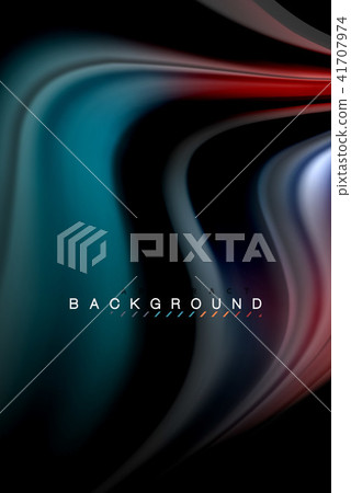 Fluid liquid colors design, colorful marble or plastic wavy texture background, glowing multicolored 41707974