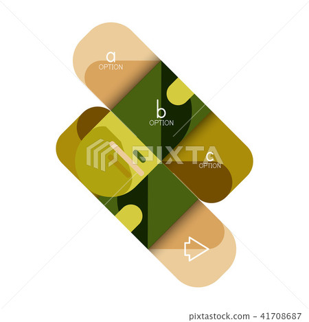 Infographics option and step by step in rounded squares, element of chart, graph, diagram with 41708687