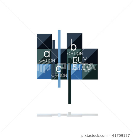 Square option infographic banner. Data and information visualization, geometric design Square option infographic banner. Data and information visualization, geometric design 41709157