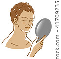 Male skin wrinkles sunburn 41709235