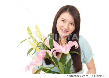 A woman with a smile A woman with a smile 41709512