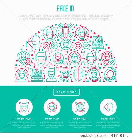 Face ID concept in half circle 41710392
