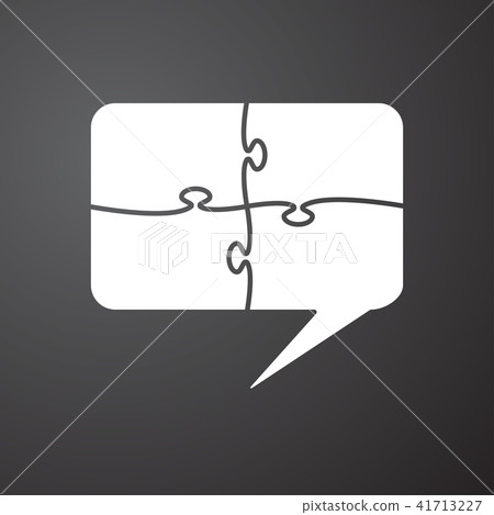 Chat Speech Bubble Puzzle. 4 Step Process. Chat Speech Bubble Puzzle. 4 Step Process. 41713227